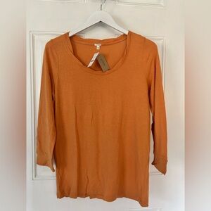 J. Crew Orange Long Sleeve Top